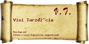 Visi Tarzícia névjegykártya